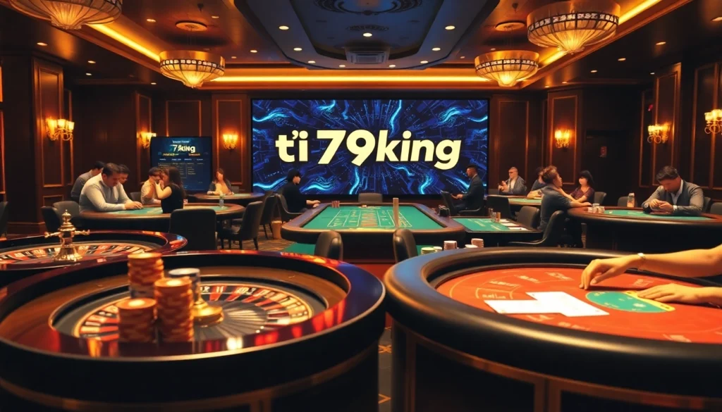 Play thrilling casino games tại 79king with vibrant poker chips and exciting gameplay.