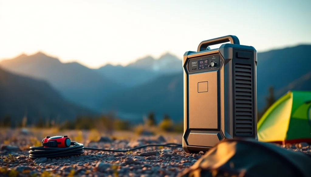 Explore the ecoflow website showcasing portable power station in a serene outdoor setting.