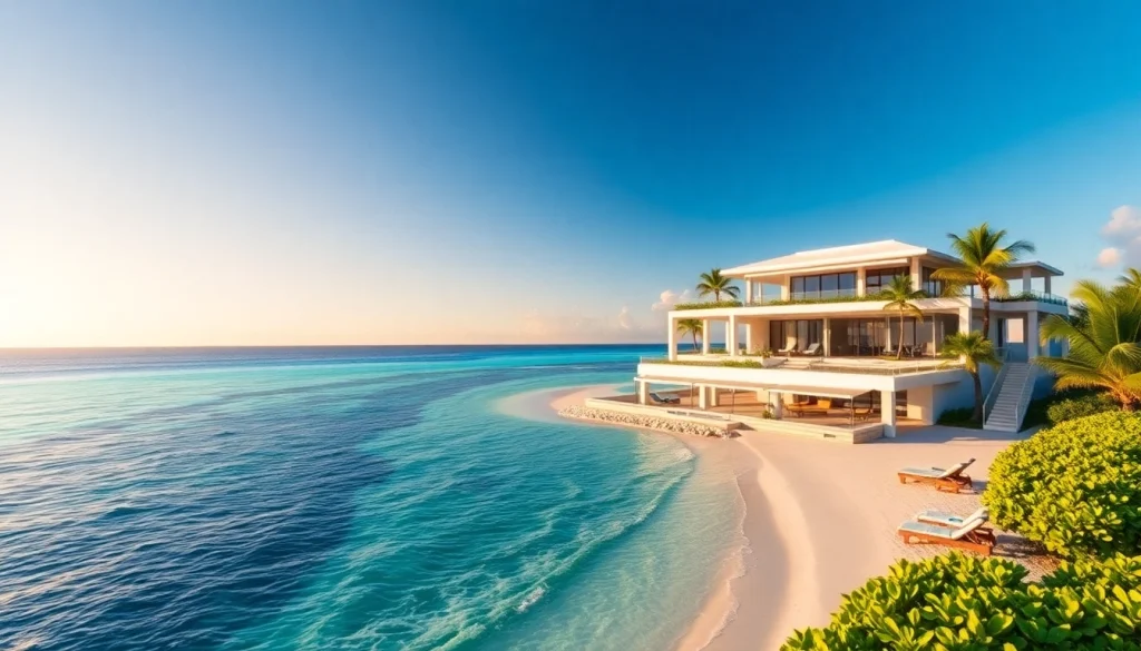 Beautiful beachfront property in Belize with luxury homes by Remax Belize, showcasing tropical paradise vibes.