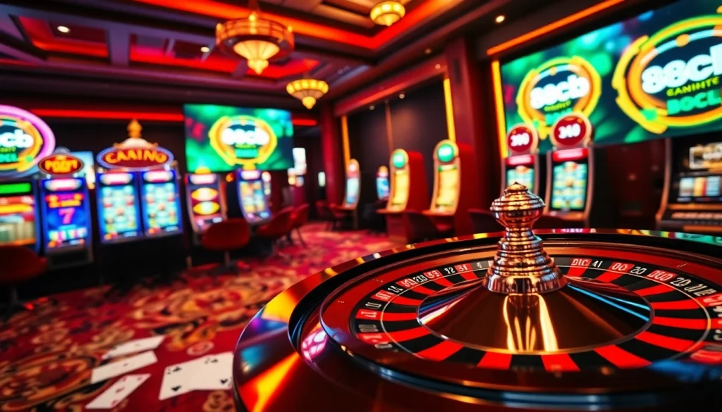 Experience dynamic gaming excitement at 88clb with poker chips and roulette wheel.