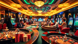 Experience the thrill of winning at 33BD online casino with vibrant tables and excited players.