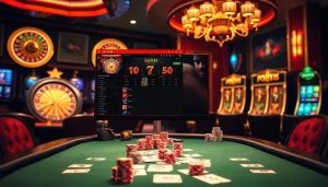 Leci123 online gambling interface displayed with vibrant casino elements, highlighting a thrilling poker game.