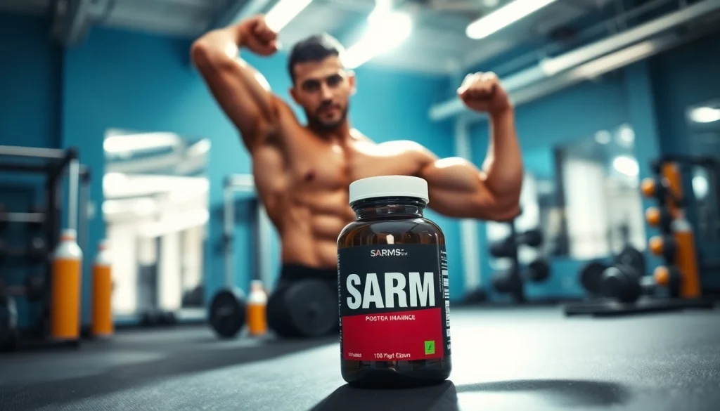 Buy SARMs UK: Athlete showcasing strength training with SARMs in a gym setting.