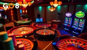 Experience excitement at the trang chính thức go8 online casino with poker, slots, and vibrant gaming tables.