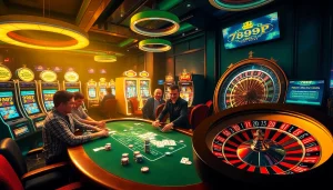 Experience the thrill of 789p at a luxurious casino featuring thrilling games and vibrant gambling elements.