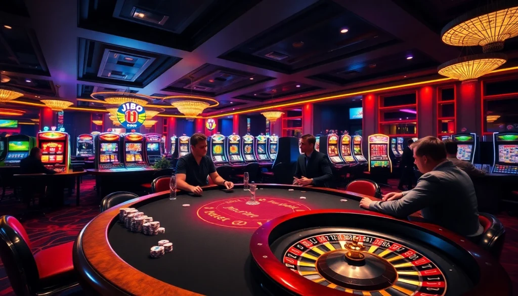 Experience the thrill of high-stakes poker at jbo.com with engaging players and vibrant casino ambiance.