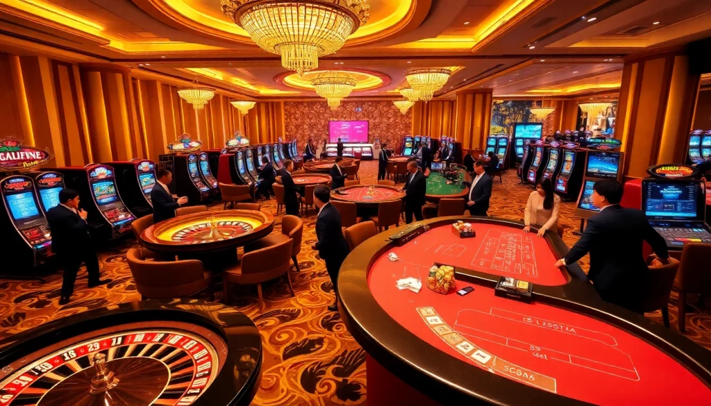 Witness excitement at the Trang chủ SC88 gaming floor, where players engage in thrilling casino games.