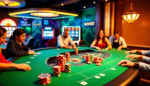 Experience the excitement of gambling with new66 at a luxurious casino.
