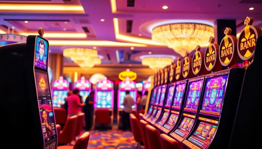 Temukan slot gacor yang menarik di kasino dengan banyak mesin dan pengunjung yang antusias.