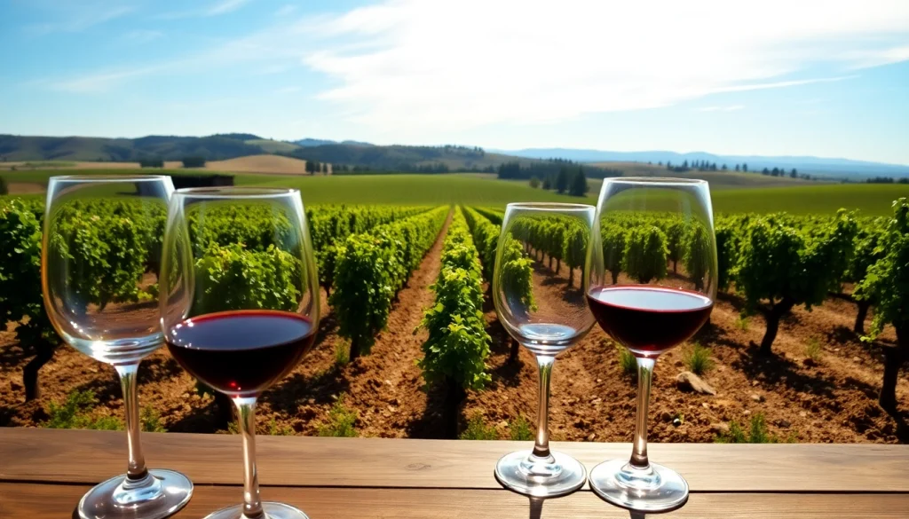 Wine tasting experience in Clarksburg CA with lush vineyards and a welcoming atmosphere.