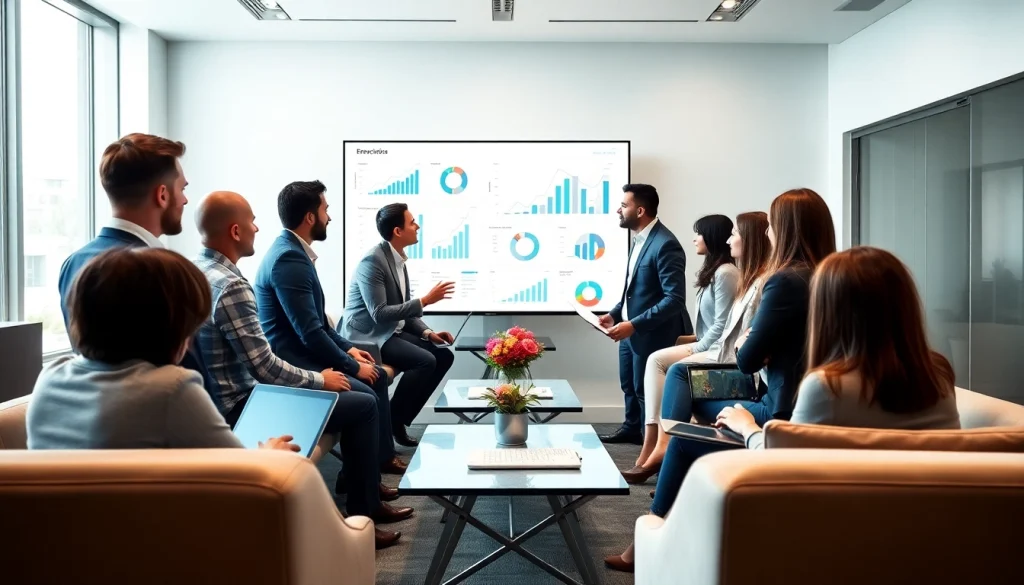 Analyze competitive intelligence through a professional business meeting showcasing data insights.