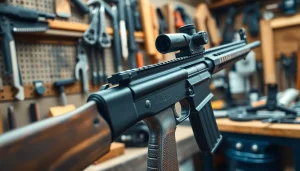 Enhance your AR-15 experience with a precision-engineered 3 position forced reset trigger in a workshop.