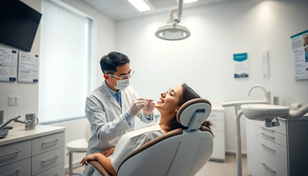 Teeth whitening Malaysia treatment in a modern dental office.