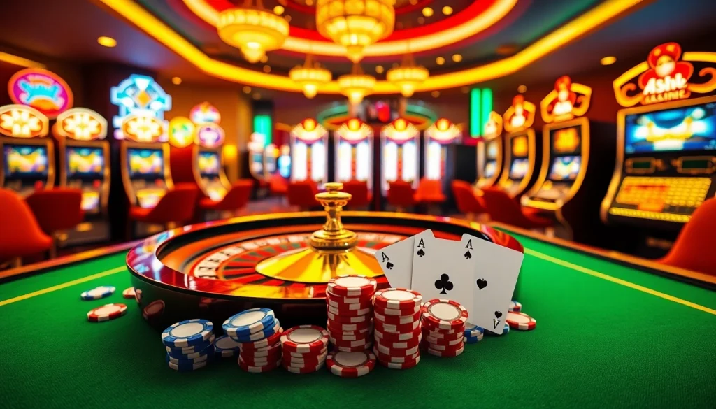 Gamble at Trang chủ Hi88 with exciting roulette and poker elements in a stunning casino atmosphere.