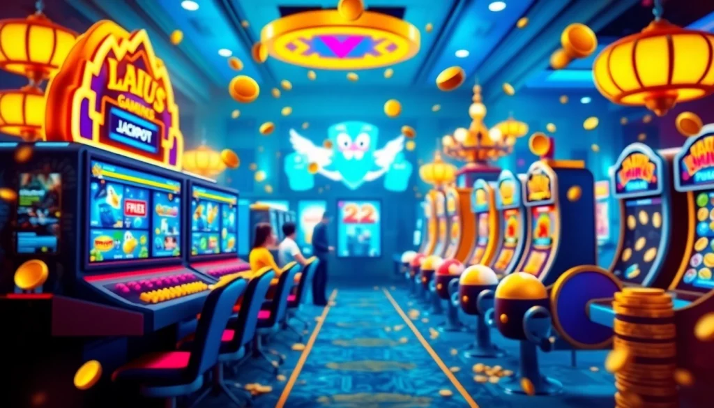 LAGAGAME77 online gaming platform with exciting game visuals and vibrant colors.