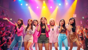 BLACKPINK performing live, showcasing the latest Blackpink news in an energetic concert setting.