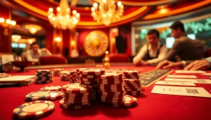 Players in a high-stakes casino game showcasing Haywin chips and thrilling poker action.