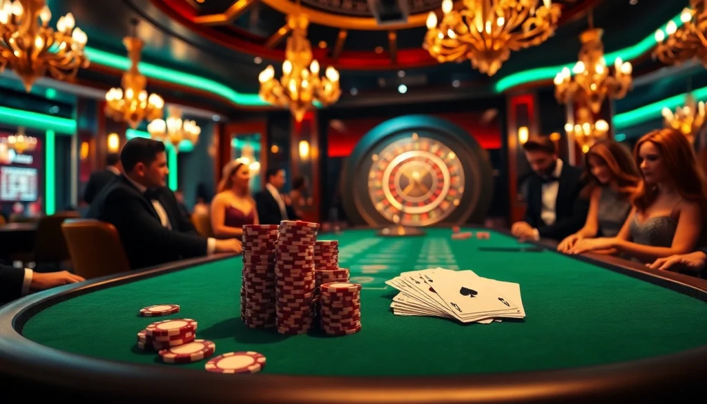 Engaging players at a luxurious casino table symbolize opportunities available on the hidden wiki.
