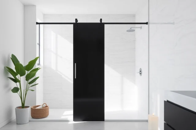 Modern Elegance: Transform Your Space with Black Shower Sliding Door