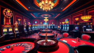 Experience the excitement of TK88 at a luxurious casino table filled with cards and chips.