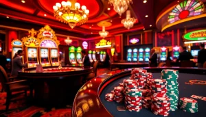 Experience the thrill of thabet vegas with vibrant casino games and luxury decor.