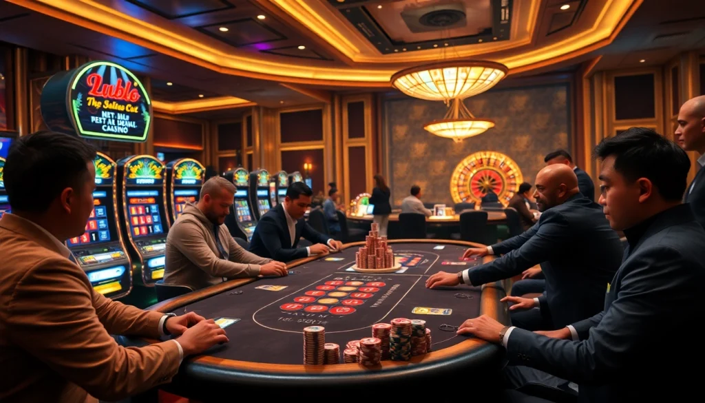 Experience the thrill of betting at https://xx88.us/ with players surrounded by vibrant casino action.