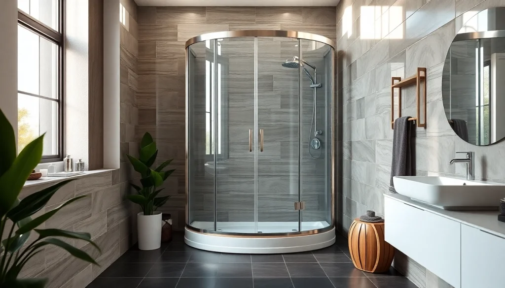 Erleben Sie die Eleganz der duschkabine 90x90 in einem modernen Badezimmer.