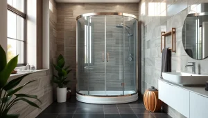 Erleben Sie die Eleganz der duschkabine 90x90 in einem modernen Badezimmer.