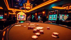 Experience the thrill of 88i with a luxurious casino setting featuring poker chips and slot machines.