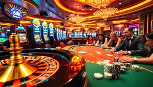 Experience thrilling GO88 casino gaming with vibrant slot machines and lively poker action.