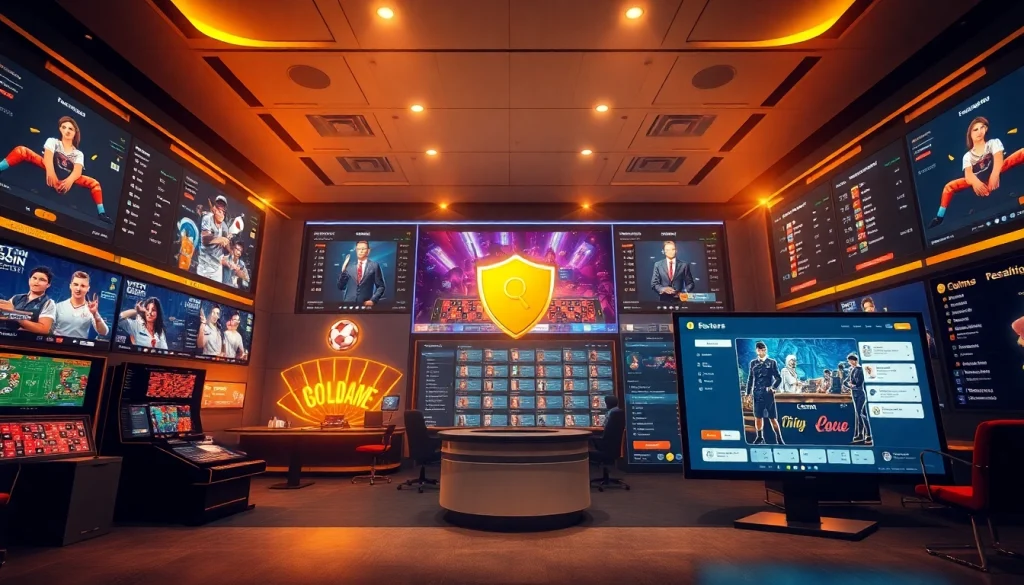 Visual of a trusted online betting platform highlighting nhà cái uy tín features like secure payments and customer support.