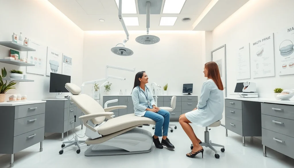 Modern dental clinic showcasing mouthpiece orthodontics options (マウスピース矯正 おすすめ) in a clean, professional setting.
