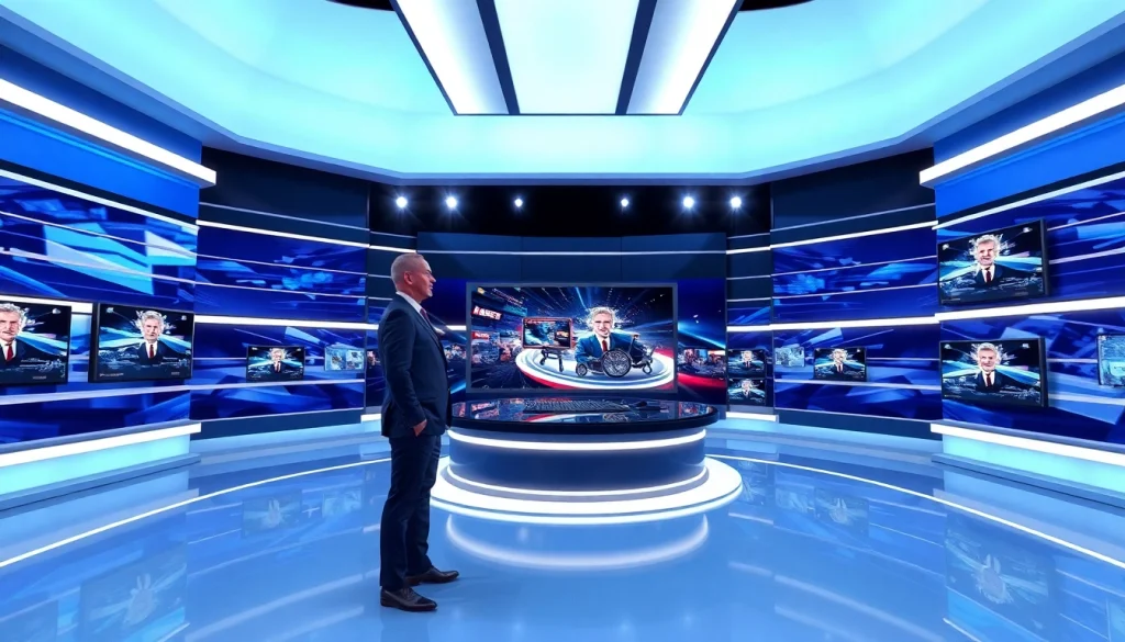 WTAJ news anchor presenting breaking stories in a vibrant studio.