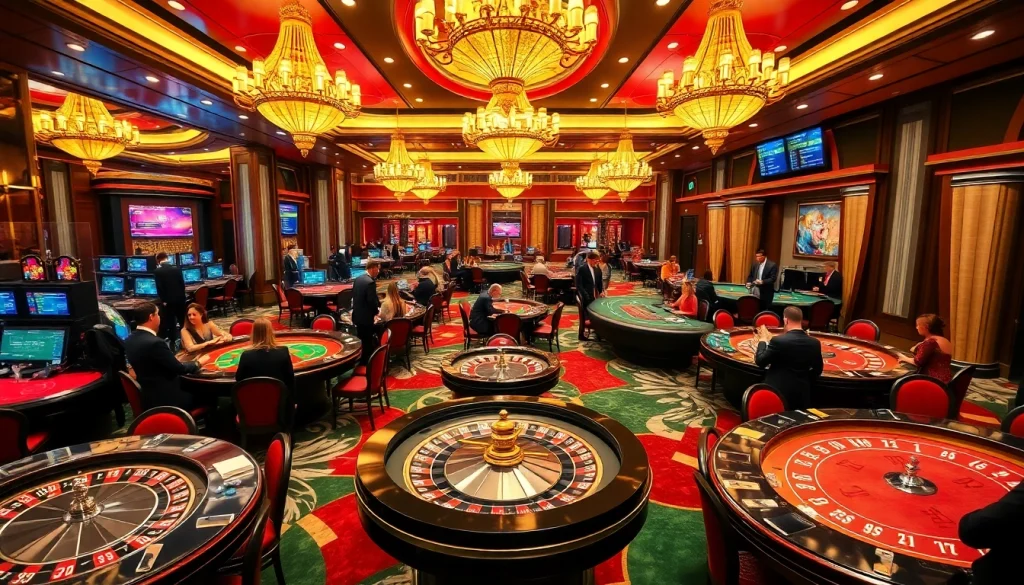 Experience the luxury and excitement of 388bet with vibrant casino visuals showcasing players at tables.