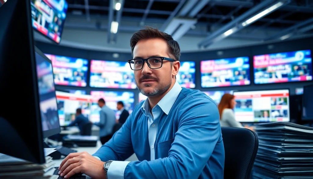 Enhance engagement with news insights at https://www.thedailynewsonline.com in a vibrant newsroom setting.