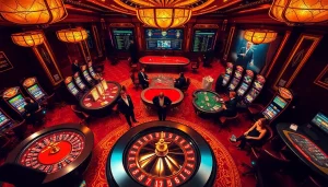 Experience the thrill of gambling at Haywin's luxurious casino tables, filled with excitement and action.