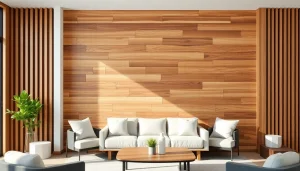 Transform your space with a beautifully crafted wood slat wall that adds warmth and style.