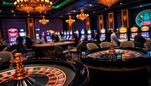 Experience the thrill of high-stakes gambling at https://mm88.co.in/ with vibrant poker tables and bustling slot machines.