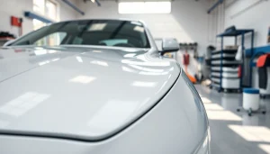 Best car detailing Chattanooga TN, showcasing a professionally detailed car in a bright garage.