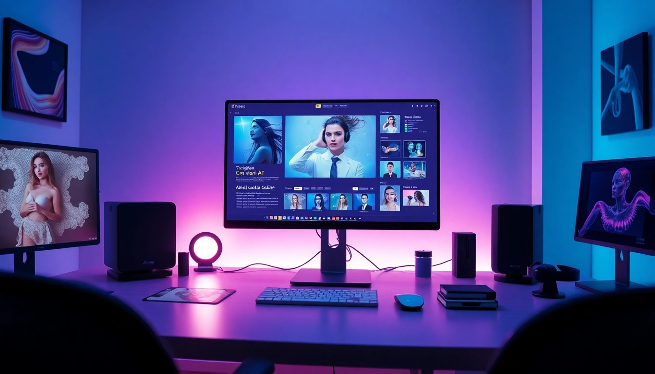 Innovative workspace showcasing AI-generated porn ai software on modern devices.