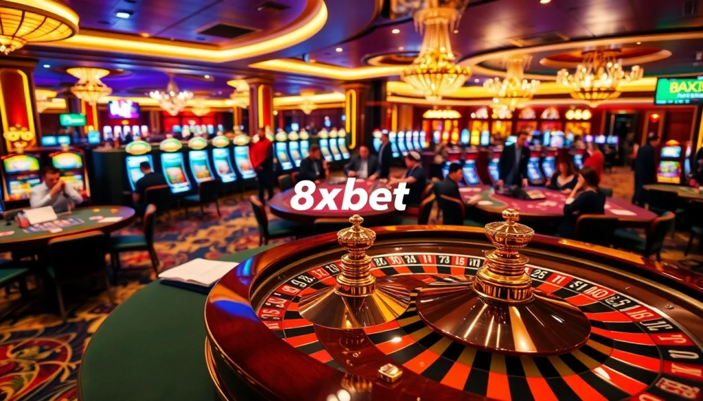 Experience thrilling gameplay at 8xbet with vibrant casino games and exciting table action.