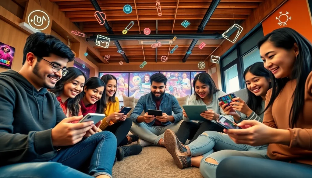 Engaging community playing जलवा गेम on devices, reflecting excitement and interaction.