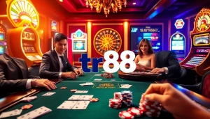 Experience the thrill of tr88 casino gaming with vibrant poker tables and exciting slot machines.