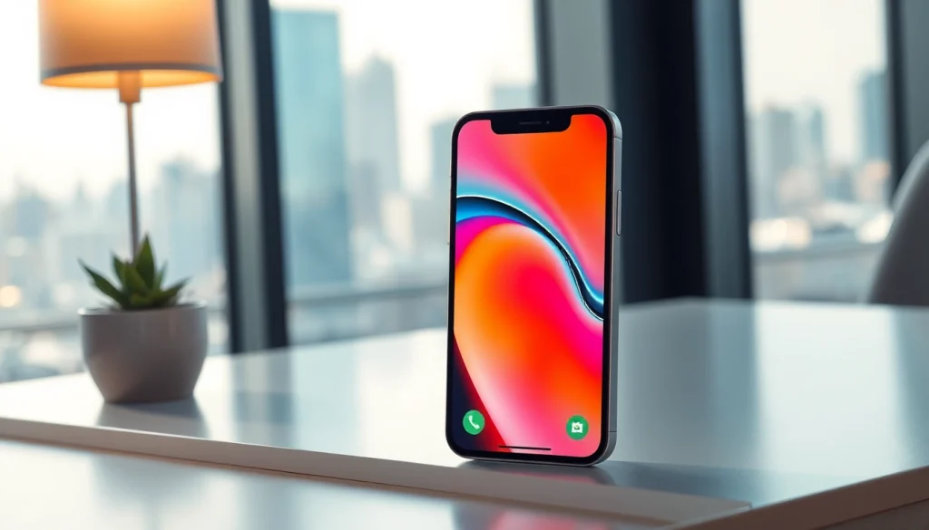 Mejore su experiencia con el iPhone 16 Plus en una atmósfera moderna y vibrante.