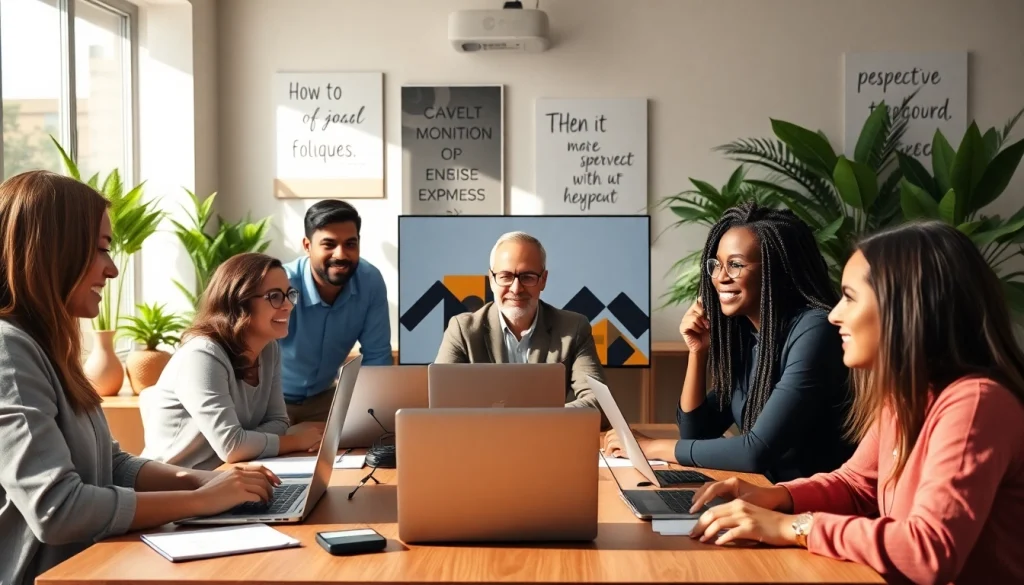 Showcase post remote sales jobs with a diverse team collaborating in a modern workspace.