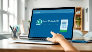 Effortlessly convert chats to PDF at https://chattopdf.app in a modern office setup.