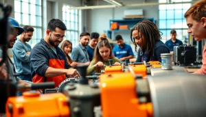 Students at trade schools in Southern California hands-on training with machinery and tools.