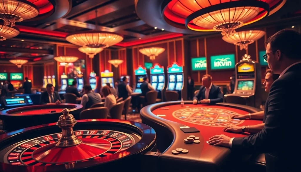 Experience excitement at KK Vin Casino with vibrant gaming tables and thrilling atmosphere.