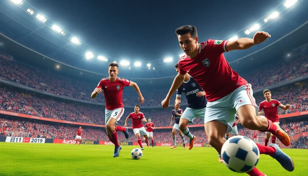 Soccer players from เรอัลมาดริด showcasing intense action during a thrilling match.