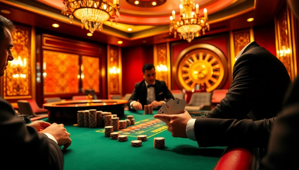 onicplay login showcased in a vibrant casino scene with professional players at a poker table.